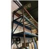Image 2 : ORANGE/BLUE METAL PALLET RACKING 2-15' UPRIGHTS, 10- 12.5' SIDE RAILS
