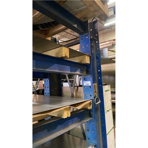 BLUE BOLT TOGETHER CANTILEVER MATERIAL RACK APPROX 10'W X 5'D X 7.5'H