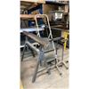 Image 2 : METAL ADJUSTABLE SAWHORSE, 2 MATERIAL ROLLER STANDS & FOLDING STEP LADDER