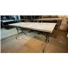 Image 4 : 2 METAL SHOP TABLES- APPROX 48" X 52" X 34"H & METAL FOLDING TABLE APPROX 68" X 30" X 31"H