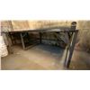 Image 4 : LARGE HEAVY DUTY METAL SHOP TABLE APPROX 127"L X 54"W X 36"H WITH METAL ROLLER ATTACHED AT END