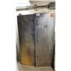 Image 1 : METAL 2 DOOR FLAMMABLES SAFETY STORAGE CABINET WITH MOSTLY PAINT CONTENTS - CABINET MEASURES APPROX