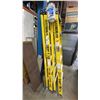 Image 3 : PAIR OF FEATHERLITE YELLOW 6' FIBERGLASS LADDERS