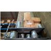 Image 2 : METAL SHELVING UNIT WITH ASSORTED SHEET METAL DUCT FITTINGS & COMPONENTS