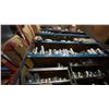Image 2 : SINGLE BAY OF BLUE PALLET RACKING, 2-16 FT UPRIGHTS, 9- 12.5 FT SIDE RAILS WITH CROSSBARS, MESH &