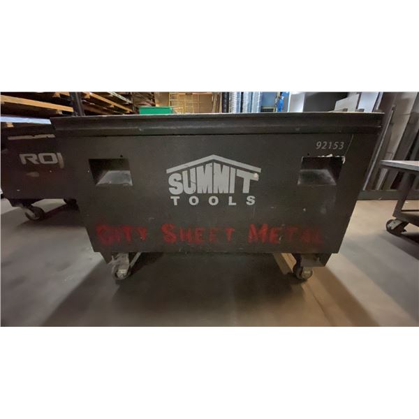 SUMMIT TOOLS BLACK MOBILE JOB BOX APPROX 48"L X 24"D X 33"H