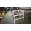 Image 2 : SHEET METAL 2 DOOR SLIDE LOCKING MOBILE STORAGE CABINET CART WITH 5 METAL FOLDING SAWHORSES