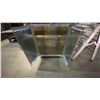 Image 4 : SHEET METAL 2 DOOR SLIDE LOCKING MOBILE STORAGE CABINET CART WITH 5 METAL FOLDING SAWHORSES