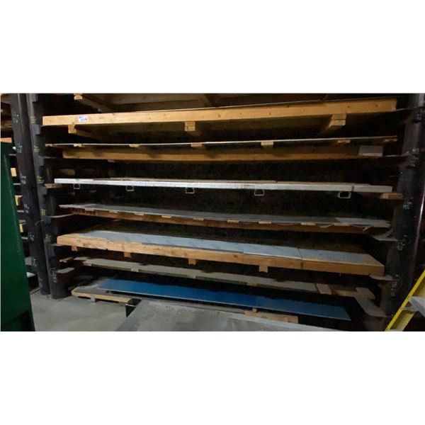 7 LARGE SKIDS OF ASSORTED SIZED SHEET METAL- APPROX 17 SHEETS TOTAL