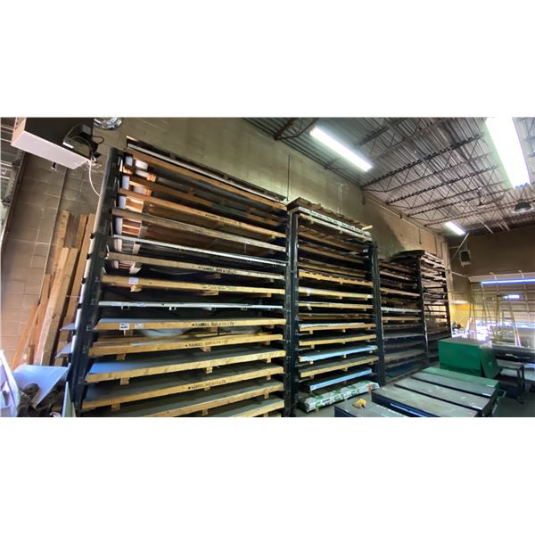 LARGE BLACK STEEL WELDED SHEET METAL RACKING UNIT *ONE ALL WELDED TOGETHER RACKING UNIT-