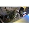 Image 6 : LARGE WORKSHOP TABLE WITH CONTENTS- JET COM-16 METAL CUT OFF SAW, CLEATS, PARTS & ASSORTED METAL