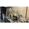 Image 7 : LARGE WORKSHOP TABLE WITH CONTENTS- JET COM-16 METAL CUT OFF SAW, CLEATS, PARTS & ASSORTED METAL