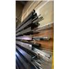 Image 2 : METAL STOCK STORAGE RACK WITH ASSORTED METAL CONTENTS- MOSTLY CLEATS