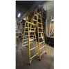 Image 2 : 2 YELLOW FEATHERLITE FIBERGLASS LADDERS- 8', 10'