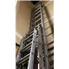 Image 3 : GROUP OF 3 LARGE ALUMINUM EXTENSION LADDERS- 40', 24' & 20'