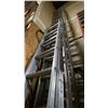 Image 4 : GROUP OF 3 LARGE ALUMINUM EXTENSION LADDERS- 40', 24' & 20'