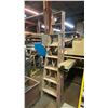 Image 1 : 2 WOODEN LADDERS- 8' & 6'