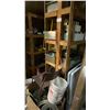 Image 6 : CONTENTS OF SHELVES UNDER STAIRS IN BAY- ASSORTED PARTS, HARDWARE, DUCTING COMPONENTS, LIFTING
