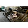 Image 2 : METAL FRAMED WOOD TOP MOBILE SHOP TABLE WITH ASSORTED NEOPRENE ROLLS & TARPS