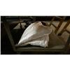 Image 4 : METAL FRAMED WOOD TOP MOBILE SHOP TABLE WITH ASSORTED NEOPRENE ROLLS & TARPS