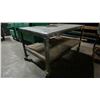 Image 2 : METAL FRAME WOOD TOP WITH SHEET METAL COVER MOBILE SHOP TABLE APPROX 70"L X 35"D "X 35"H