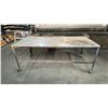 Image 1 : LARGE MOBILE METAL SHOP TABLE APPROX 84"L X 40"D X 34"H