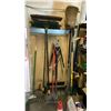 Image 2 : 5 TIER SHELVING UNIT WITH ASSORTED SHOP CONTENTS - PAINTS, SEALANTS, TAPES, WRAP & LARGE GROUP OF