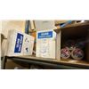 Image 3 : 5 TIER SHELVING UNIT WITH ASSORTED SHOP CONTENTS - PAINTS, SEALANTS, TAPES, WRAP & LARGE GROUP OF