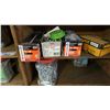 Image 5 : 2 WOODEN SHELVING UNITS WITH ASSORTED SCREWS, BOLTS & HARDWARE