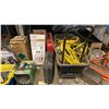 Image 4 : CONTENTS OF PALLET RACK- TOOLS, HEATERS, WORK LIGHTS, WELDING LINES, LIFTING STRAPS, EXTENSION
