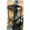 Image 3 : SINGLE BAY OF ORANGE SHELVING RACKING, 2-7'8"H X 3'W UPRIGHTS, 4-10' 3" SIDE RAILS WITH WOODEN