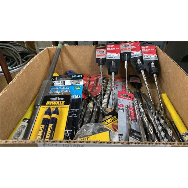 BOX OF ASSORTED DRILL BITS