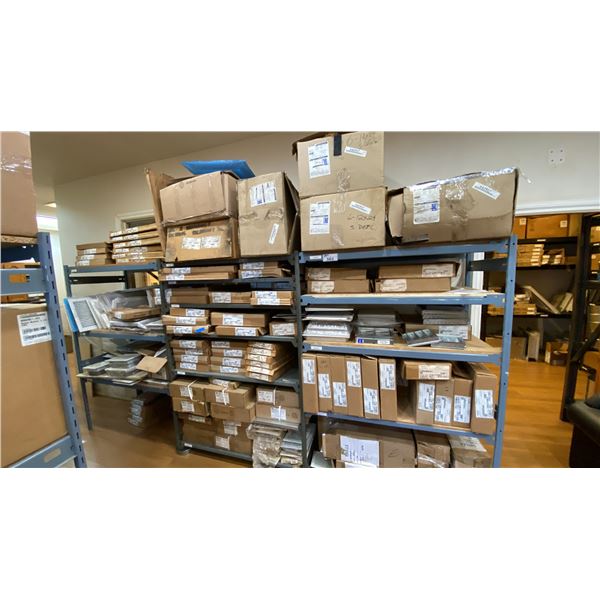 EZ-RECT SHELVING UNIT WITH ASSORTED HVAC COVERS, PANELS & PARTS