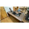 Image 6 : BLACK VINYL COUCH, HYVISION MONITOR OFFICE DESK, WOODEN TABLE, CHAIRS, BROTHER PRINTER, OFFICE
