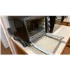 Image 4 : CONTENTS OF UPSTAIRS KITCHEN- FRIDGE, STOVE, MICROWAVE, TOASTER OVEN, KETTLE, DISHES, COFFEE MAKER