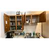 Image 8 : CONTENTS OF UPSTAIRS KITCHEN- FRIDGE, STOVE, MICROWAVE, TOASTER OVEN, KETTLE, DISHES, COFFEE MAKER