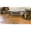 Image 4 : SMALL METAL TABLE, COAT RACK & GORILLA LADDERS SLIM FOLD WORK PLATFORM