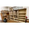Image 1 : 4 BOOKSHELVES OF ASSORTED HVAC OUTLETS, CLAMPS, TAKE OFFS & MORE