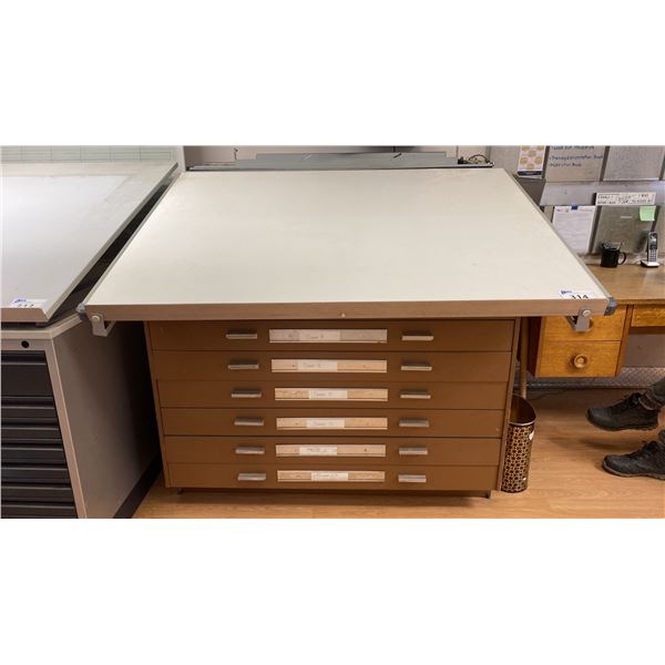 BLUEPRINT/DRAFTING TABLE WITH CABINET