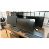 Image 2 : APPROX 8 COMPUTER MONITORS, LG TV, WOOD TABLE WITH METAL LEGS & ASSORTED KEYBOARDS AND MICE