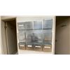 Image 5 : METAL/WOOD RECEPTIONIST DESK, 2 TABLES, WALL MOUNT WHITEBOARD & 2 OFFICE CHAIRS