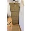 Image 7 : CONTENTS OF ENTIRE OFFICE- DESK, 4 DRAWER FILING CABINET, 2 DRAWER SMALL FILING CABINET, FLOOR FAN,