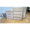Image 7 : RECEPTION COUNTER WITH WOOD L-SHAPED DESK, 2 FILING CABINETS, TABLE, COAT RACK, WOOD DESK, WOOD