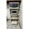 Image 4 : CONTENTS OF ENTIRE LUNCH ROOM- LARGE WOOD BOARDROOM TABLE, 6 MOBILE OFFICE CHAIRS, MINI FRIDGE,