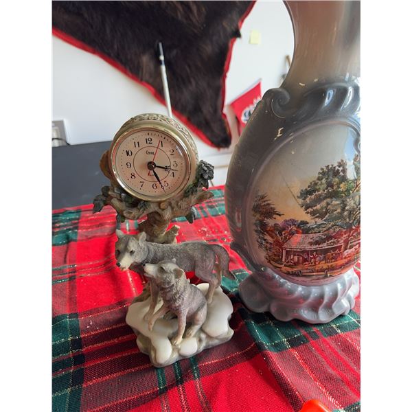 Decorative Pitcher with Scenic Village