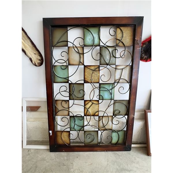 Decorative Metal and Glass Wall Panel