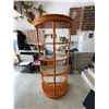 Image 1 : Wood and Glass Revolving Display Shelf
