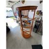 Image 3 : Wood and Glass Revolving Display Shelf