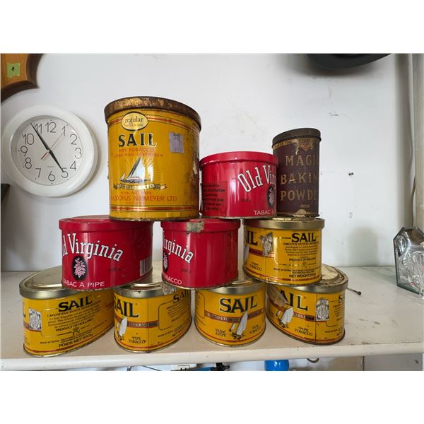 Vintage Tobacco and Baking Tins