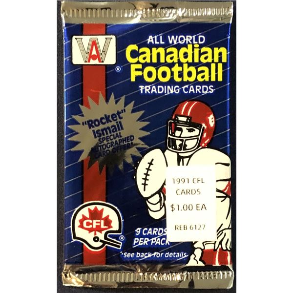 1991 ALL WORLD CFL FOOTBALL FOIL PACK